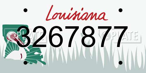 3267877 Louisiana License Plate