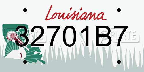 32701B7 Louisiana License Plate