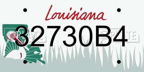 32730B4 Louisiana License Plate