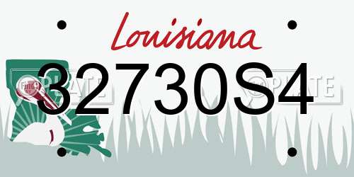 32730S4 Louisiana License Plate