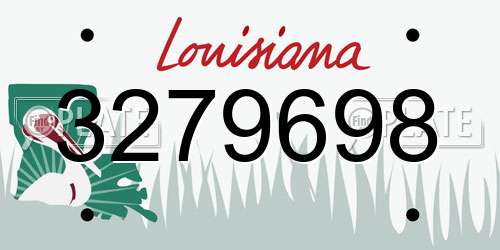 3279698 Louisiana License Plate
