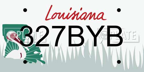 327BYB Louisiana License Plate