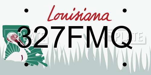 327FMQ Louisiana License Plate