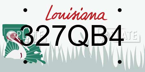 327QB4 Louisiana License Plate