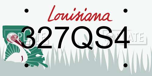 327QS4 Louisiana License Plate