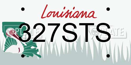 327STS Louisiana License Plate