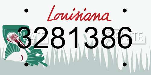 3281386 Louisiana License Plate