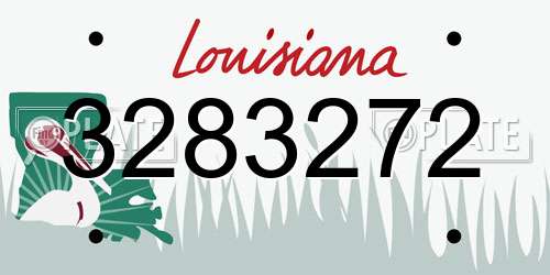 3283272 Louisiana License Plate