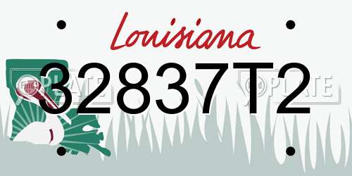 32837T2 Louisiana License Plate