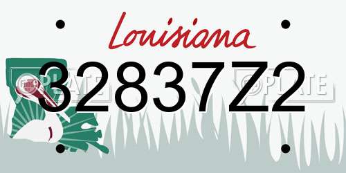 32837Z2 Louisiana License Plate