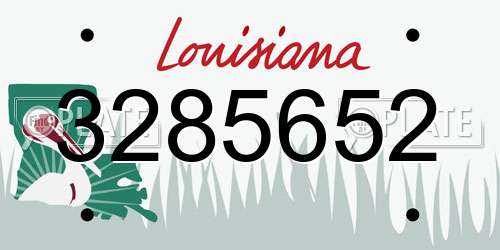3285652 Louisiana License Plate