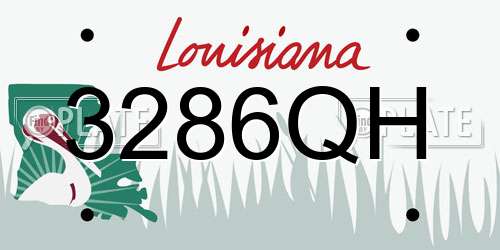 3286QH Louisiana License Plate