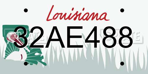 32AE488 Louisiana License Plate