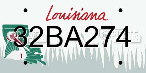 32BA274 Louisiana License Plate