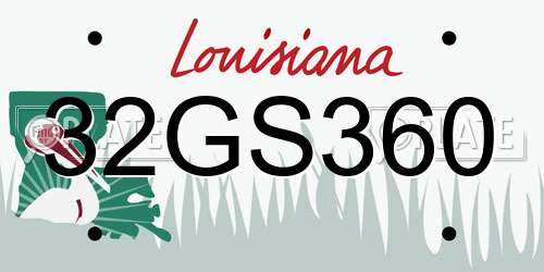 32GS360 Louisiana License Plate