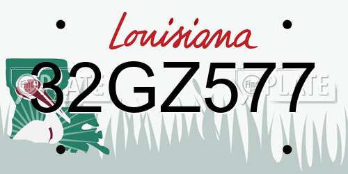 32GZ577 Louisiana License Plate
