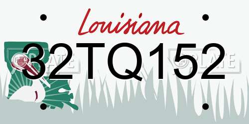 32TQ152 Louisiana License Plate
