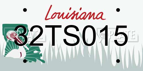 32TS015 Louisiana License Plate