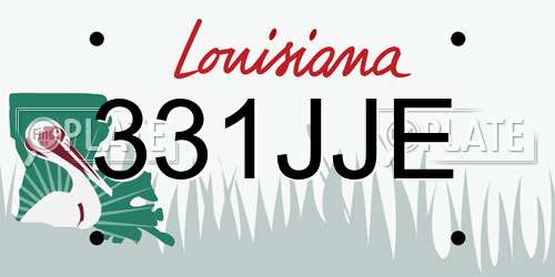 331JJE Louisiana License Plate