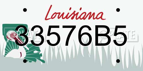 33576B5 Louisiana License Plate