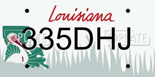 335DHJ Louisiana License Plate