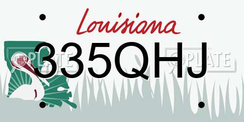 335QHJ Louisiana License Plate