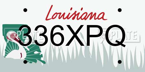 336XPQ Louisiana License Plate