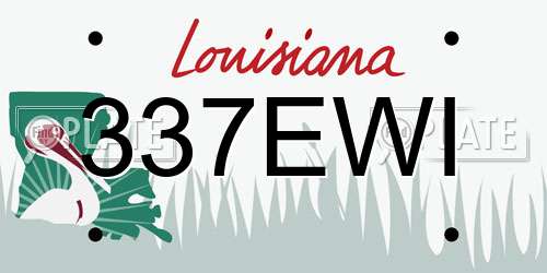 337EWI Louisiana License Plate