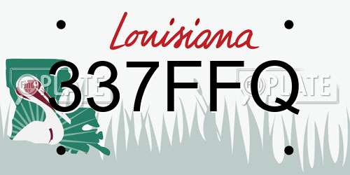 337FFQ Louisiana License Plate