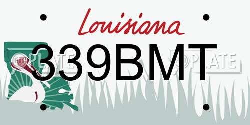 339BMT Louisiana License Plate