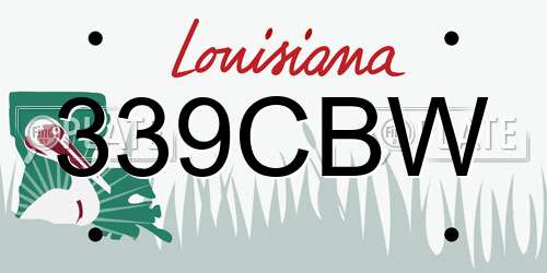 339CBW Louisiana License Plate