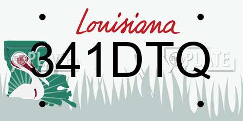 341DTQ Louisiana License Plate
