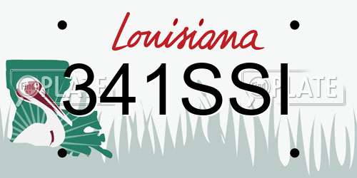 341SSI Louisiana License Plate