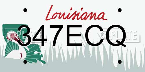 347ECQ Louisiana License Plate