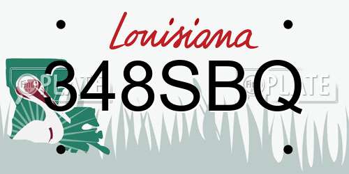 348SBQ Louisiana License Plate