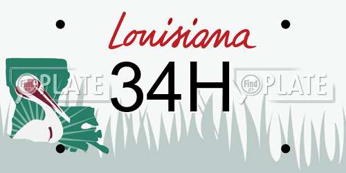 34H Louisiana License Plate