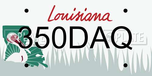 350DAQ Louisiana License Plate