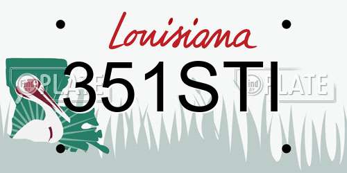 351STI Louisiana License Plate