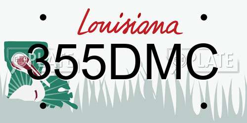 355DMC Louisiana License Plate