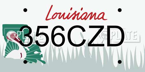 356CZD Louisiana License Plate