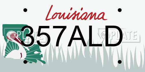 357ALD Louisiana License Plate