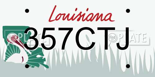357CTJ Louisiana License Plate