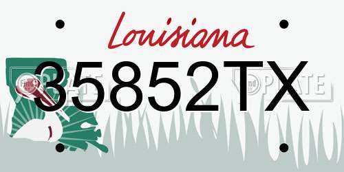35852TX Louisiana License Plate