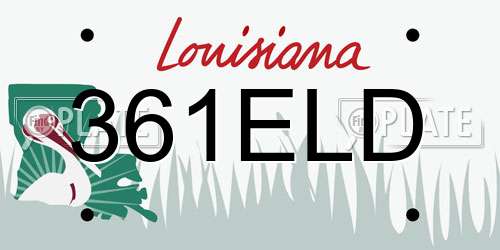 361ELD Louisiana License Plate
