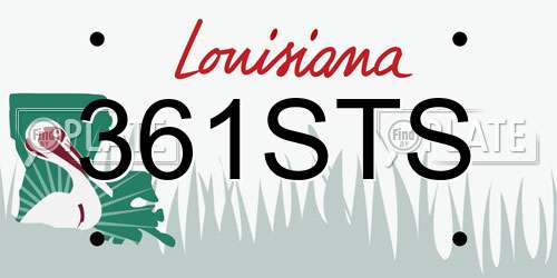 361STS Louisiana License Plate