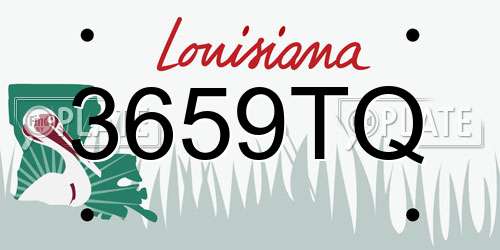 3659TQ Louisiana License Plate