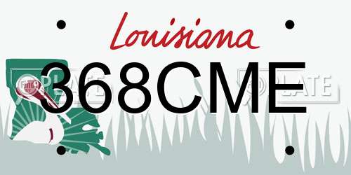 368CME Louisiana License Plate