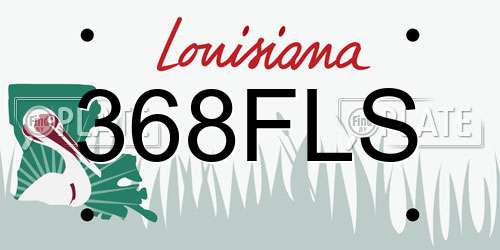 368FLS Louisiana License Plate