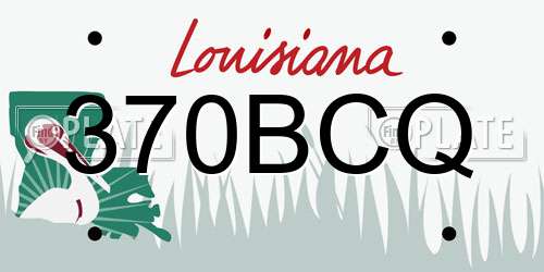 370BCQ Louisiana License Plate
