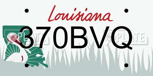 370BVQ Louisiana License Plate